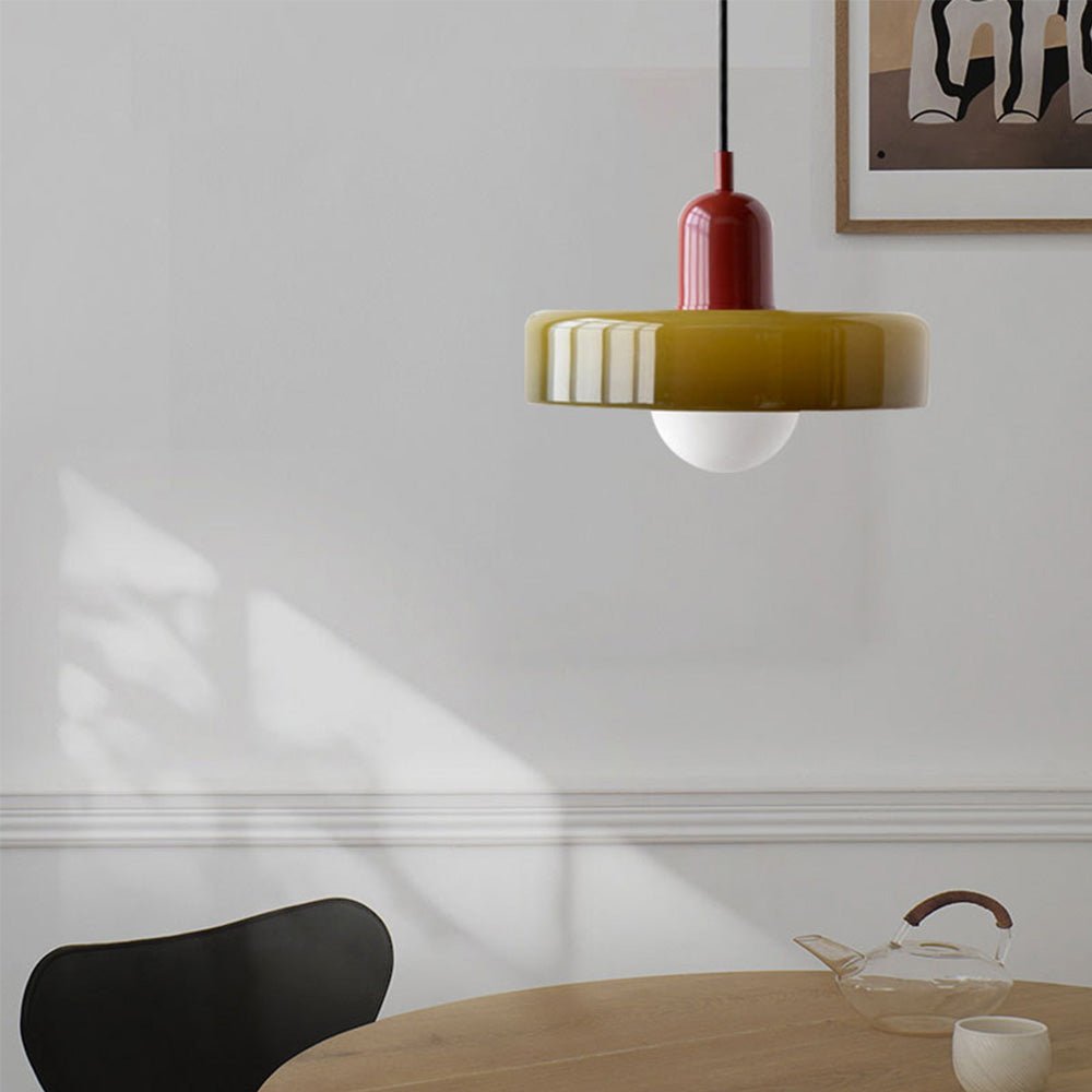 Casa Lumière Bauhaus hanglamp- Gekleurd Glas met Modern Design