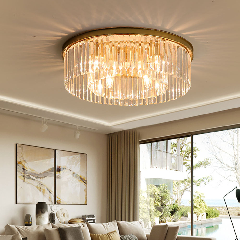 Casa Lumière Plafondlamp - Luxe Kristallen met Warme Plafondverlichting