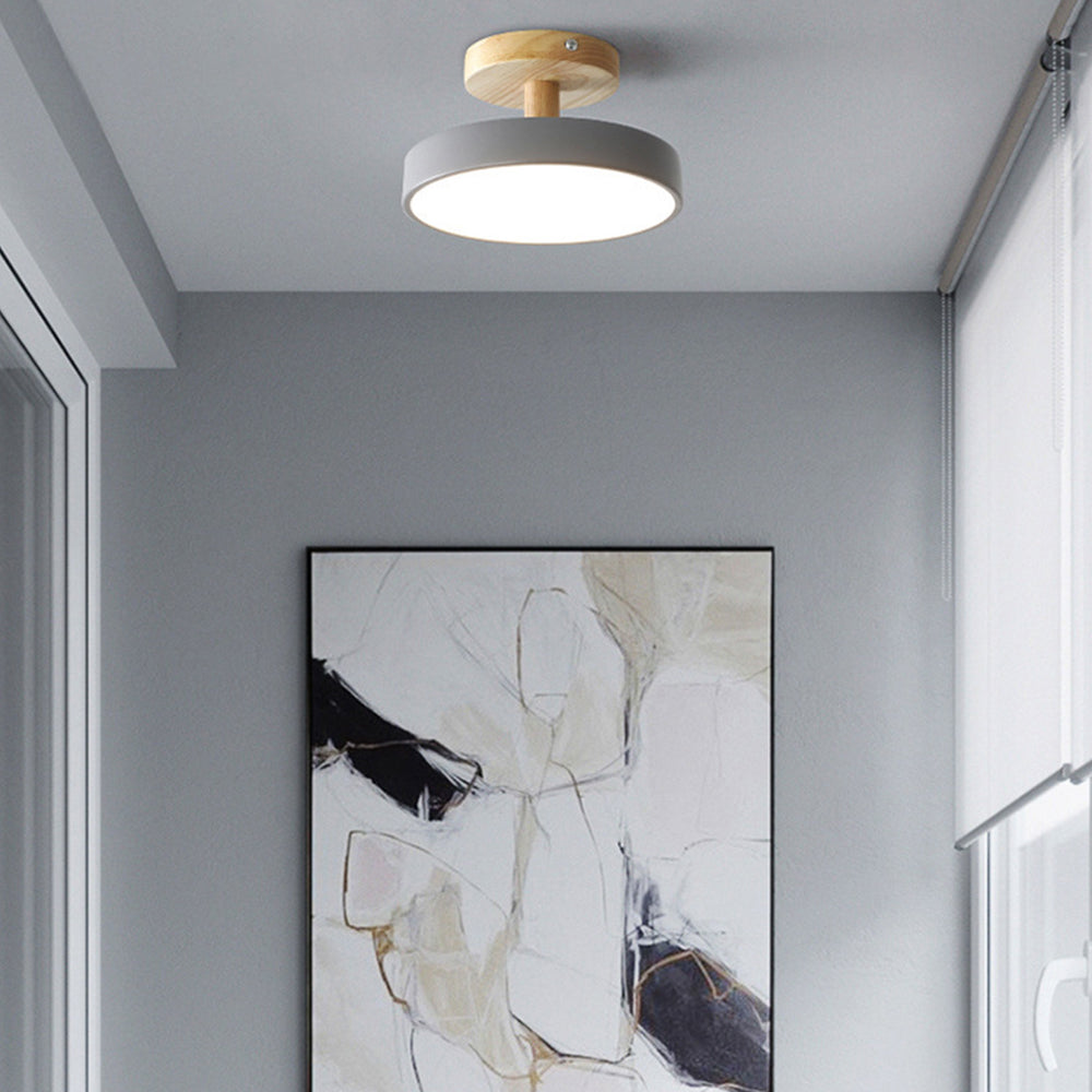 Casa Lumière LED Plafondlamp – Minimalistisch Design met Houten Accent