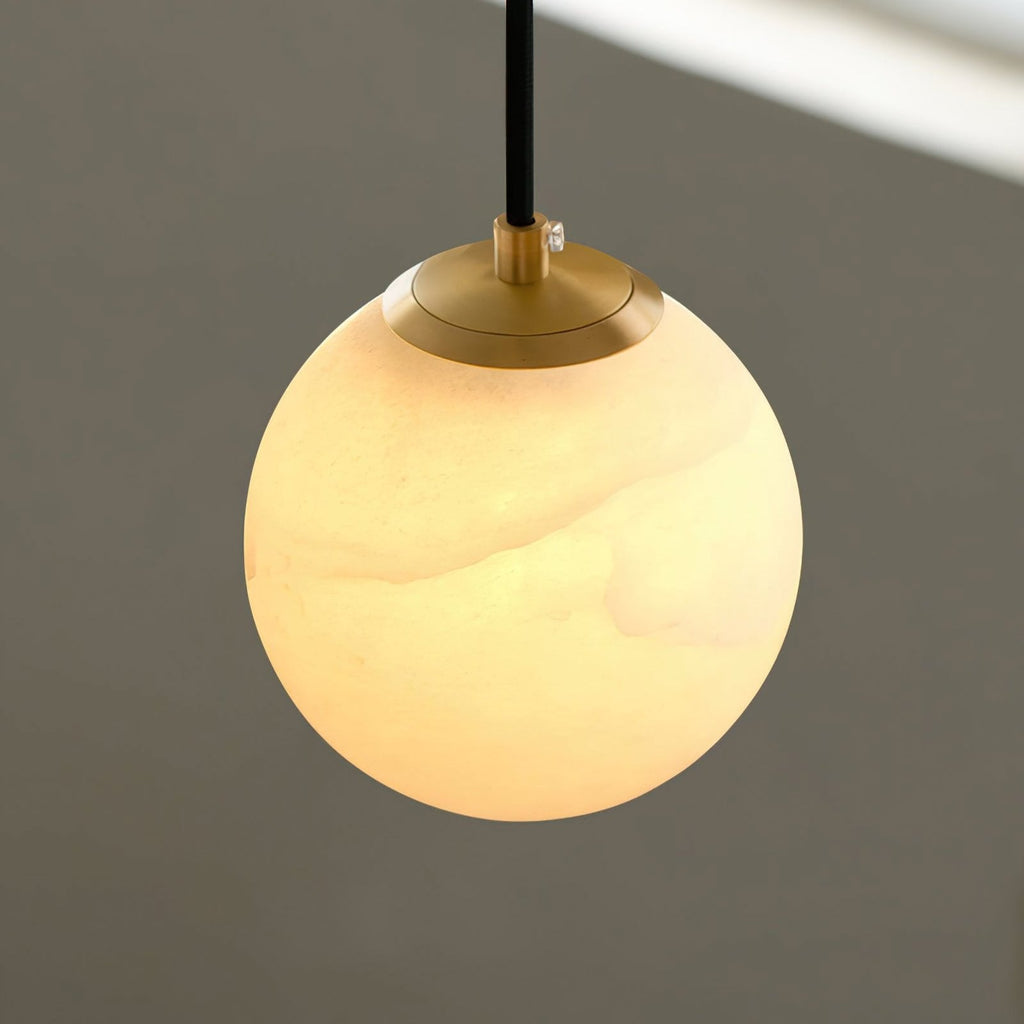 Casa Lumière Alabaster Wereldbol Hanglamp - Natuursteen Design