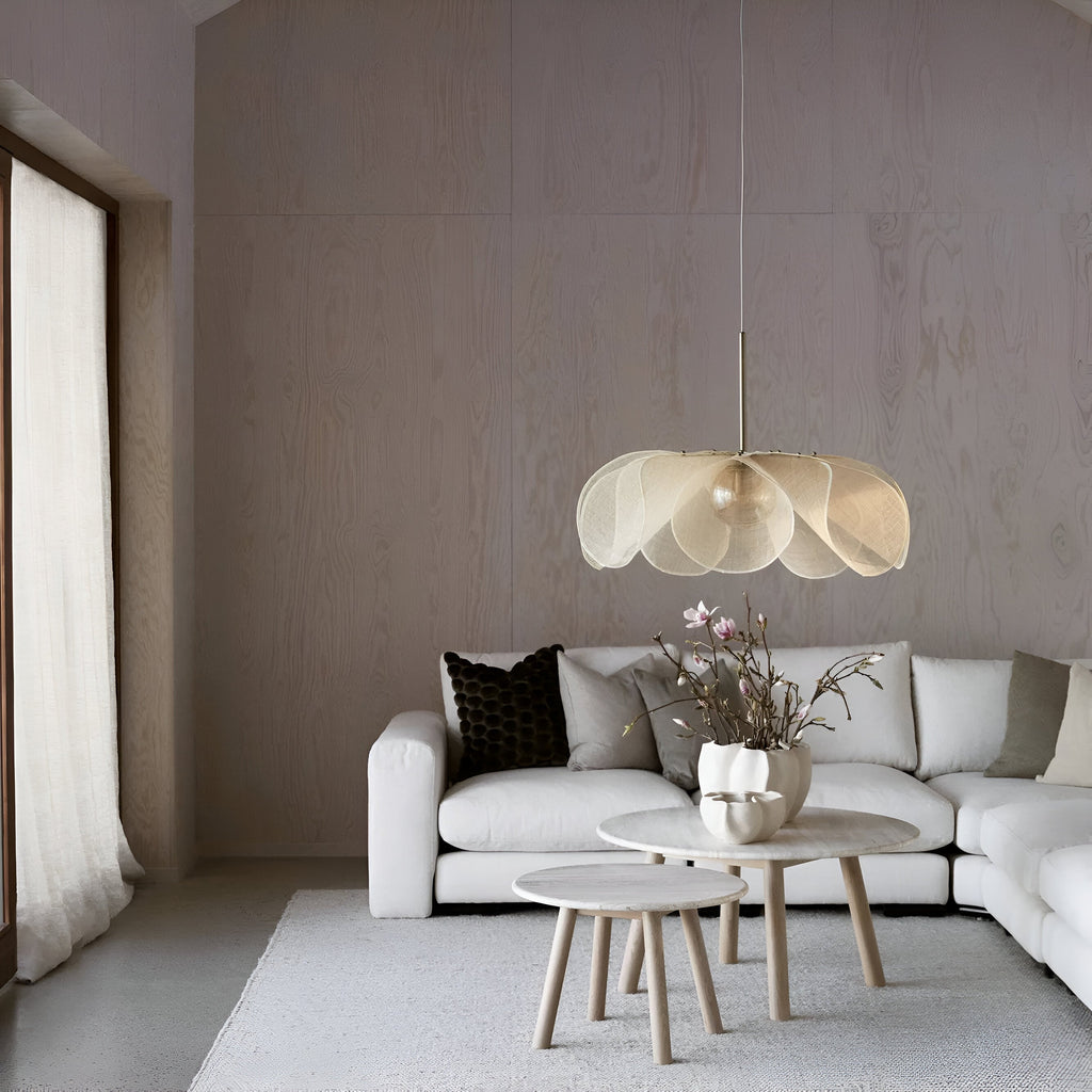 Casa Lumière Nordic Flower Hanglamp - Sculpturale Fabric Design Verlichting