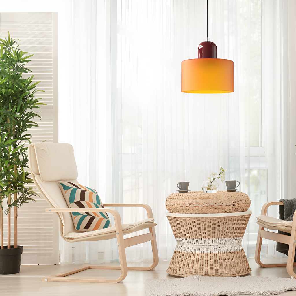 Casa Lumière Scandinavische Glazen Hanglamp - Metalen basis in twee tinten