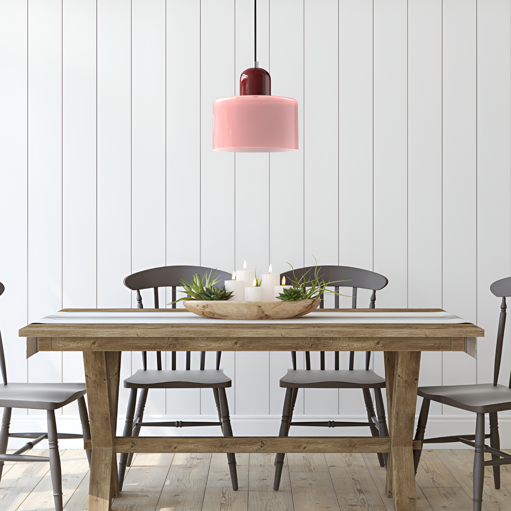 Casa Lumière Scandinavische Glazen Hanglamp - Metalen basis in twee tinten