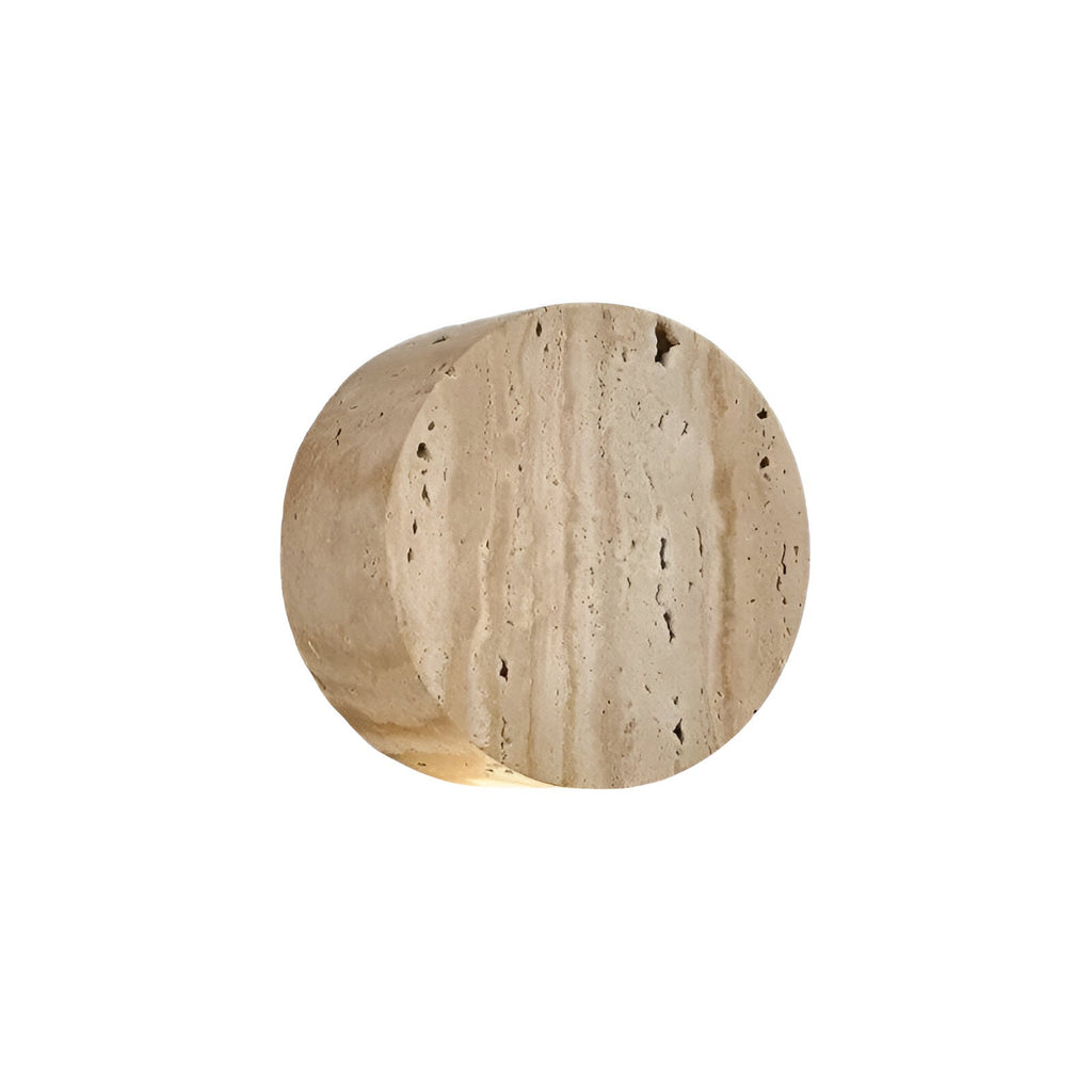 Casa Lumière Japanse Wabi-Sabi Travertine Wandlamp - Natuursteen, Warm Licht & Minimalistisch Design