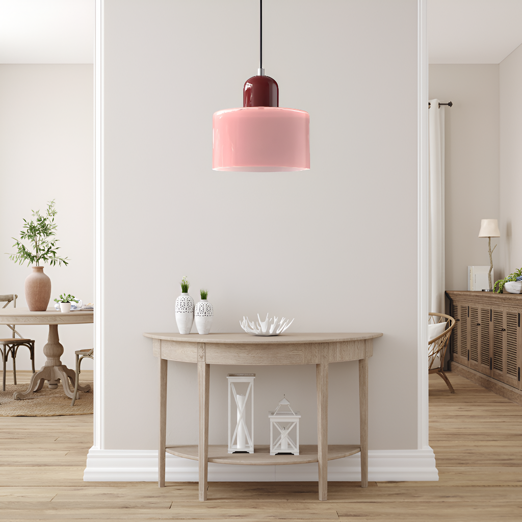 Casa Lumière Scandinavische Glazen Hanglamp - Metalen basis in twee tinten