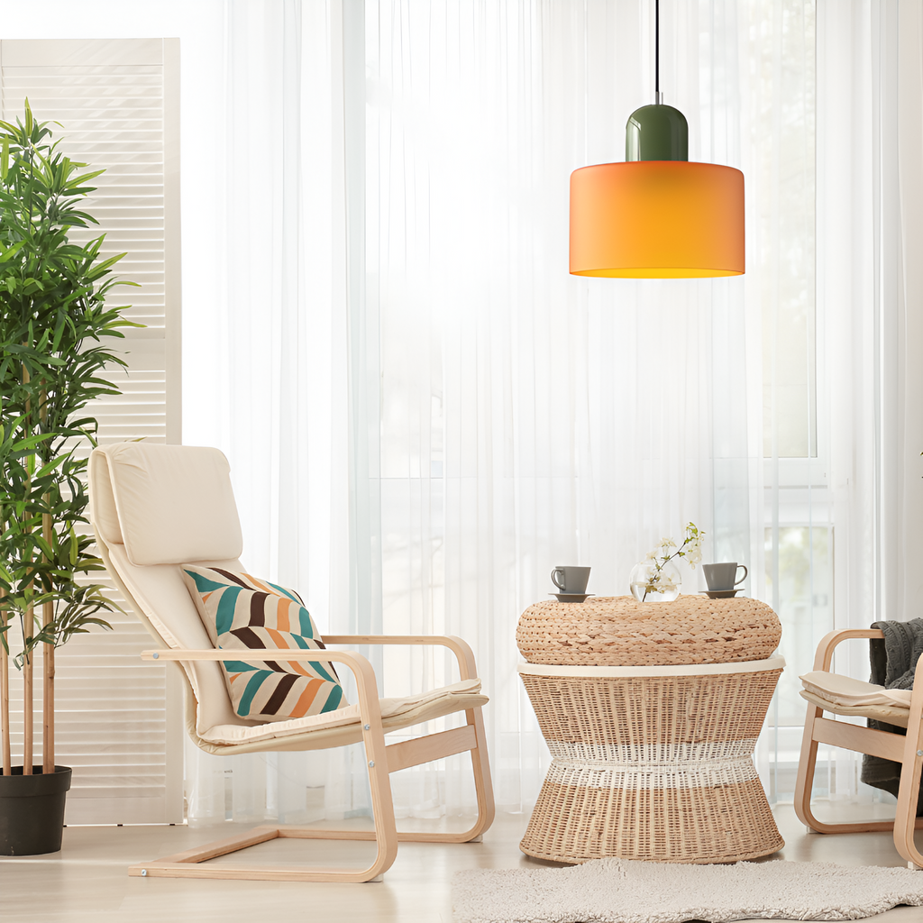 Casa Lumière Scandinavische Glazen Hanglamp - Metalen basis in twee tinten