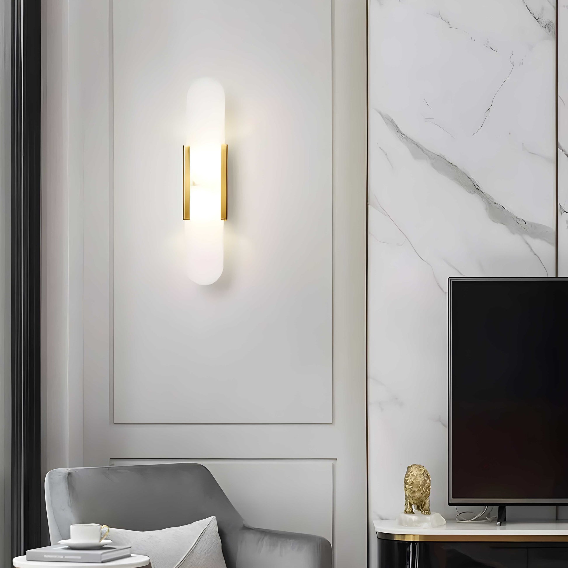 Casa Lumière Nordic Alabaster Natural Wall Light – Moderne Wandlamp van Alabaster