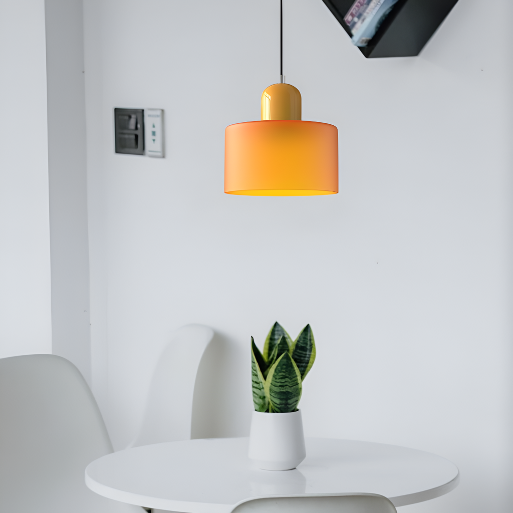 Casa Lumière Scandinavische Glazen Hanglamp - Metalen basis in twee tinten