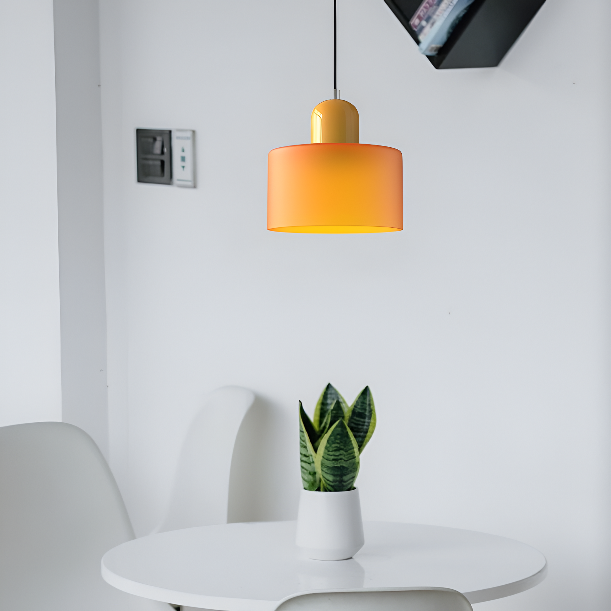 Casa Lumière Scandinavische Glazen Hanglamp - Metalen basis in twee tinten