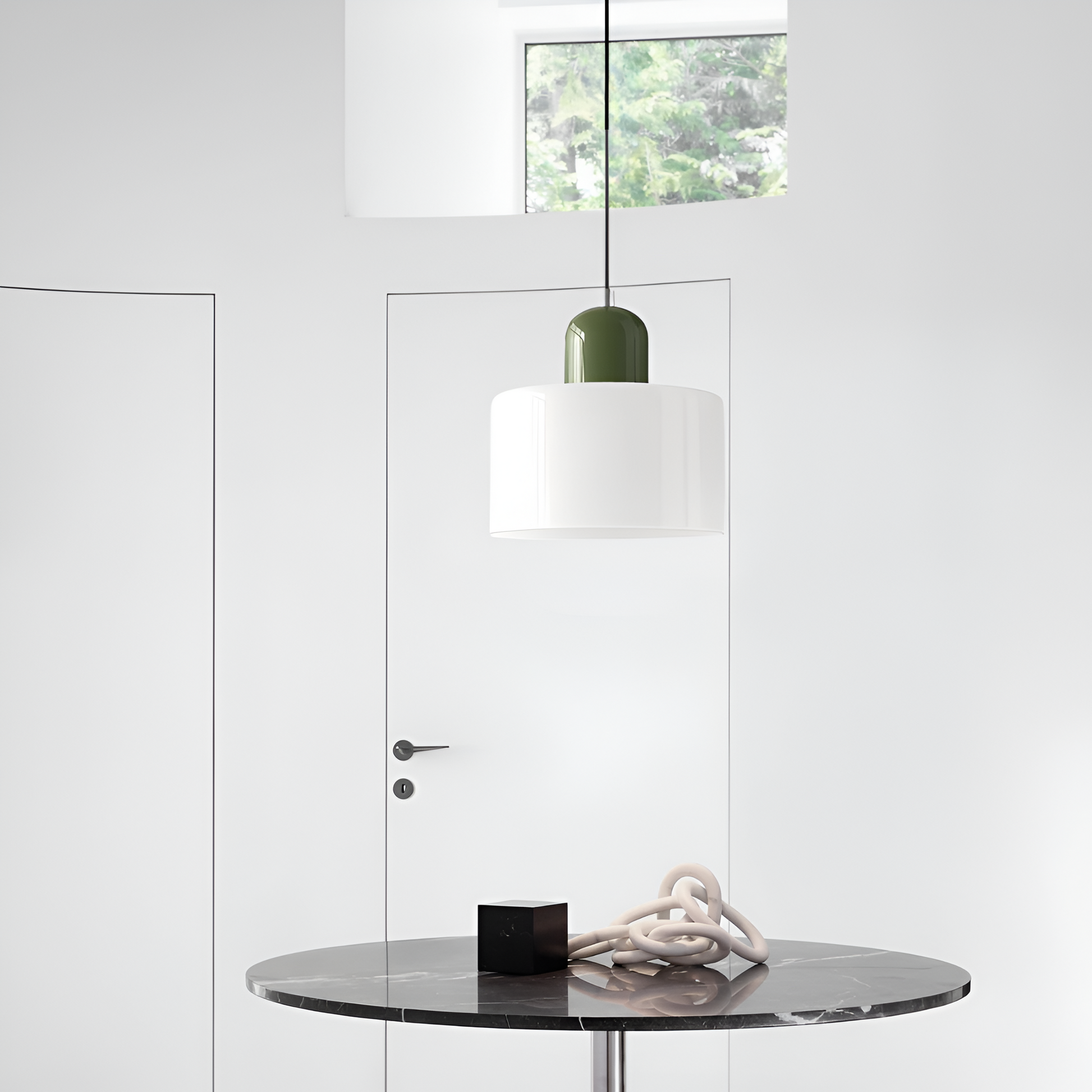 Casa Lumière Scandinavische Glazen Hanglamp - Metalen basis in twee tinten