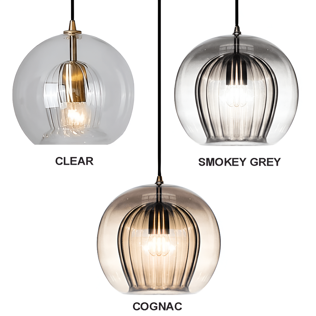 Casa Lumière Glazen Bol Hanglamp - Geribd Glas & Zachte Lichtspreiding