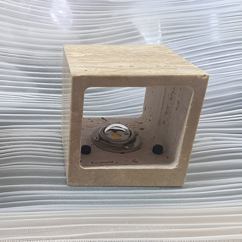 Casa Lumière Travertine Outdoor Wandlamp - Up & Down Gevelverlichting van Natuursteen