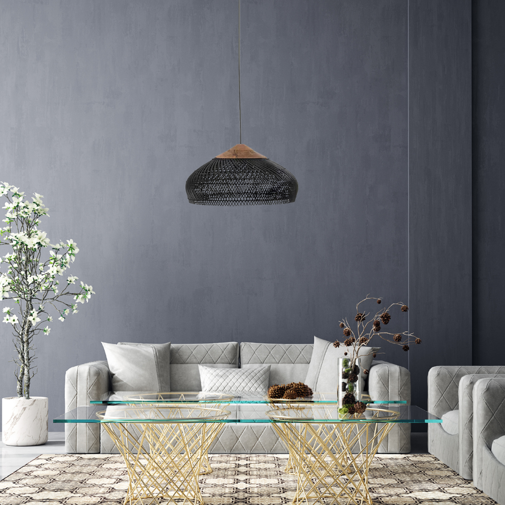 Casa Lumière Retro Bohemian Rotan Hanglamp - Gevlochten Design Lamp met Open Lichtstructuur