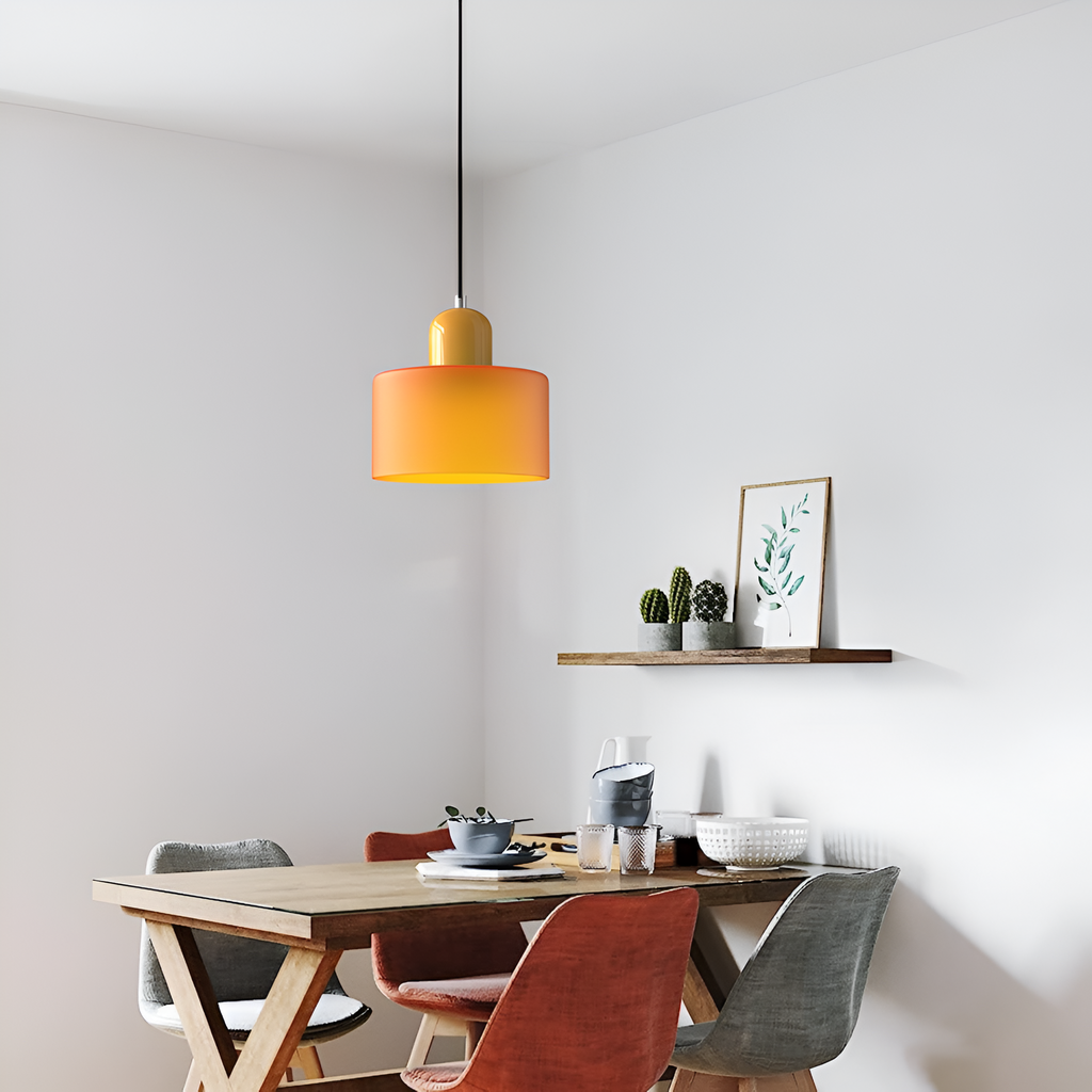 Casa Lumière Scandinavische Glazen Hanglamp - Metalen basis in twee tinten