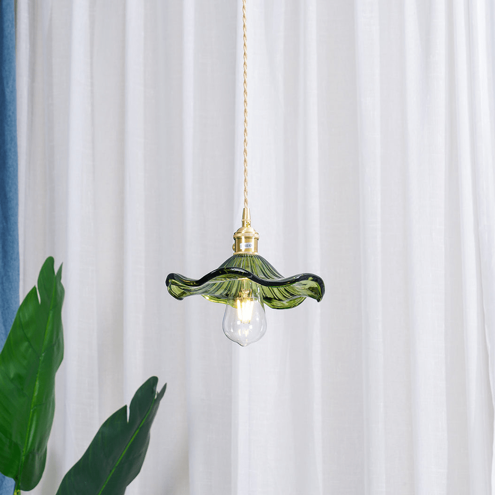 Casa Lumière Stijlvolle Hibiscusbloem Hanglamp - Glas Retro Design