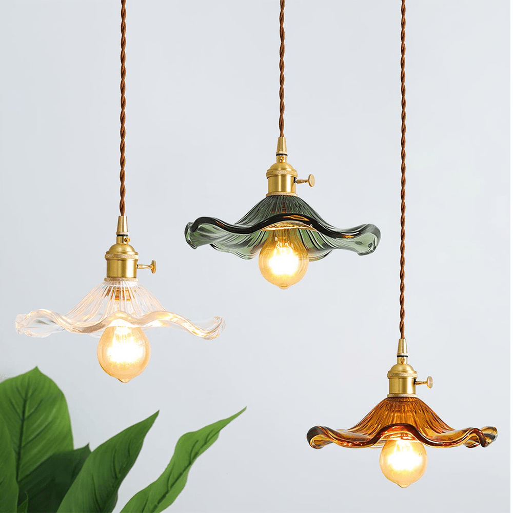 Casa Lumière Stijlvolle Hibiscusbloem Hanglamp - Glas Retro Design