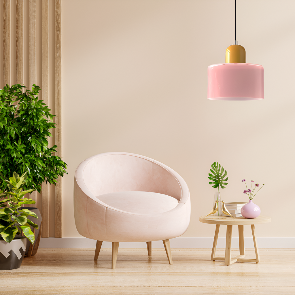 Casa Lumière Scandinavische Glazen Hanglamp - Metalen basis in twee tinten