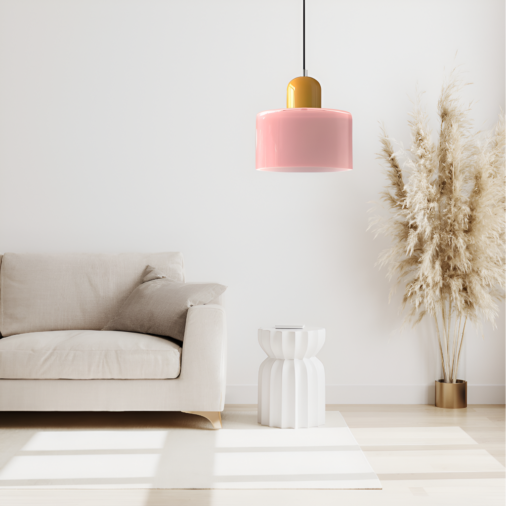 Casa Lumière Scandinavische Glazen Hanglamp - Metalen basis in twee tinten