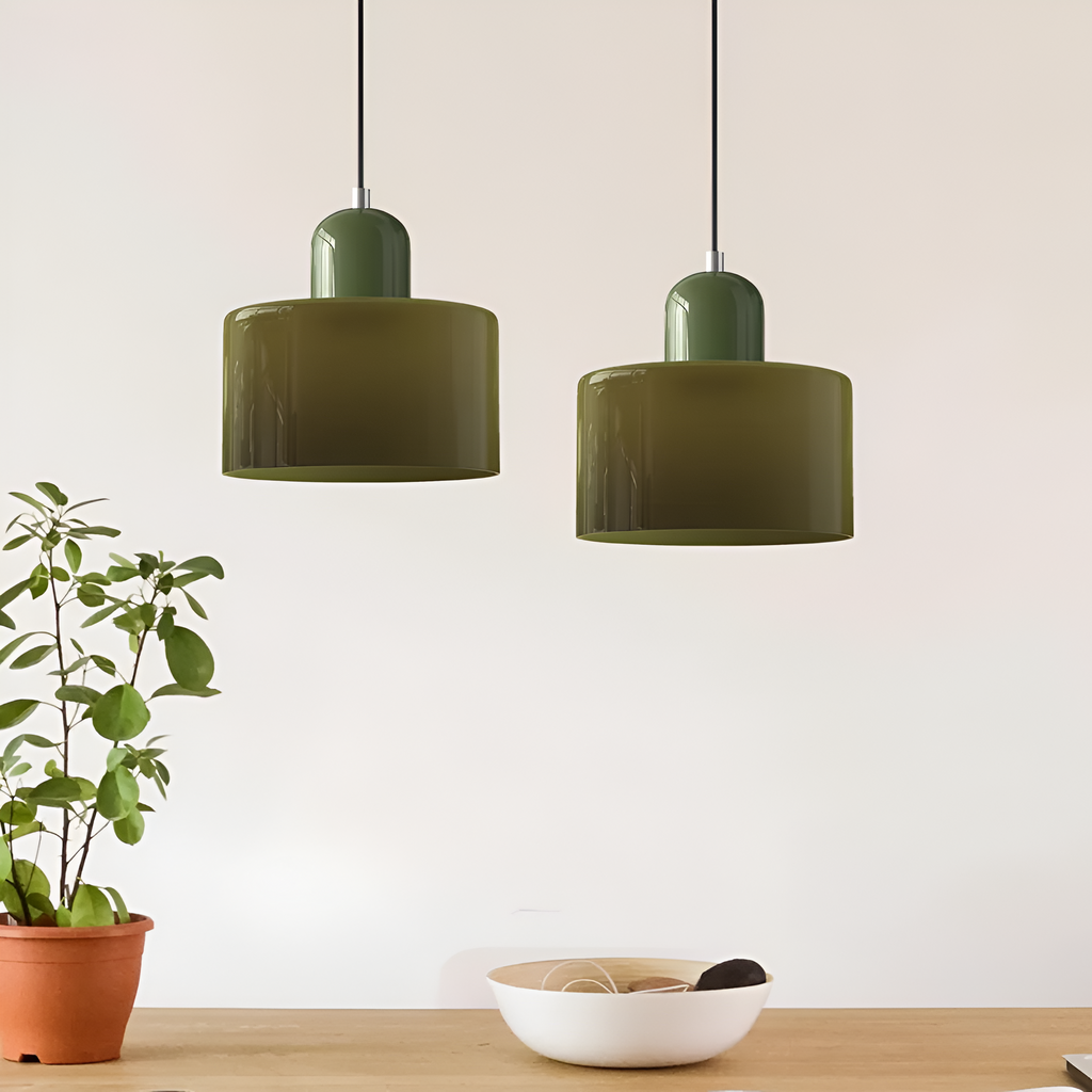 Casa Lumière Scandinavische Glazen Hanglamp - Metalen basis in twee tinten