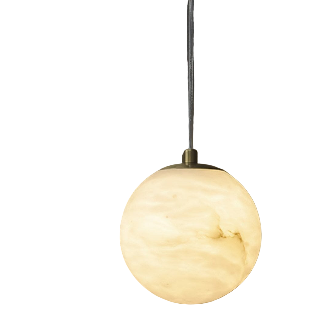 Casa Lumière Alabaster Wereldbol Hanglamp - Natuursteen Design