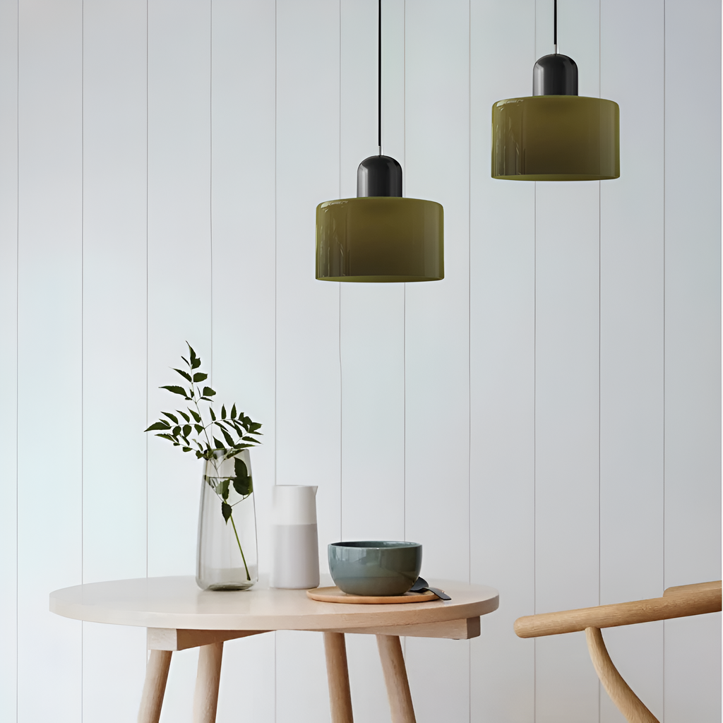 Casa Lumière Scandinavische Glazen Hanglamp - Metalen basis in twee tinten