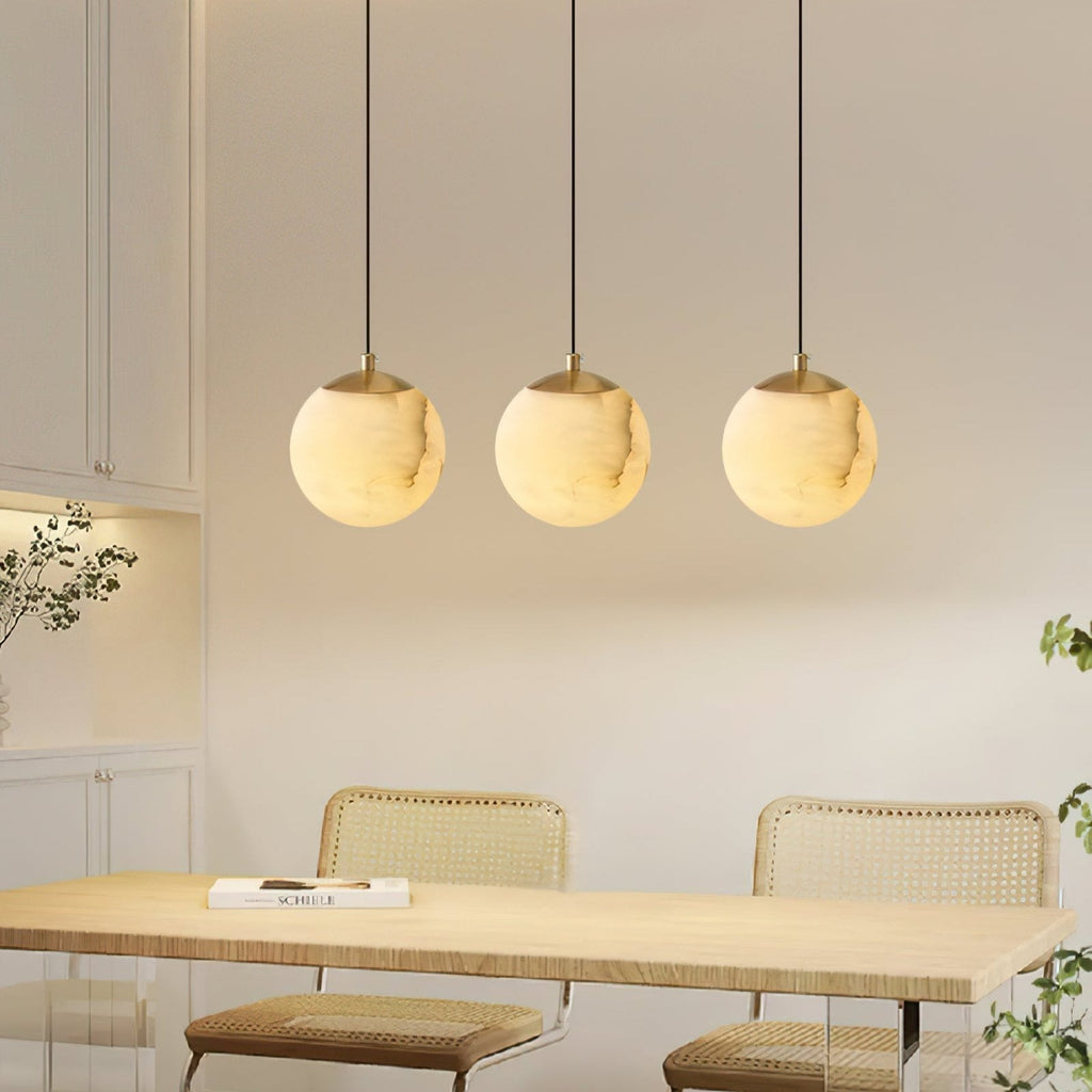 Casa Lumière Alabaster Wereldbol Hanglamp - Natuursteen Design
