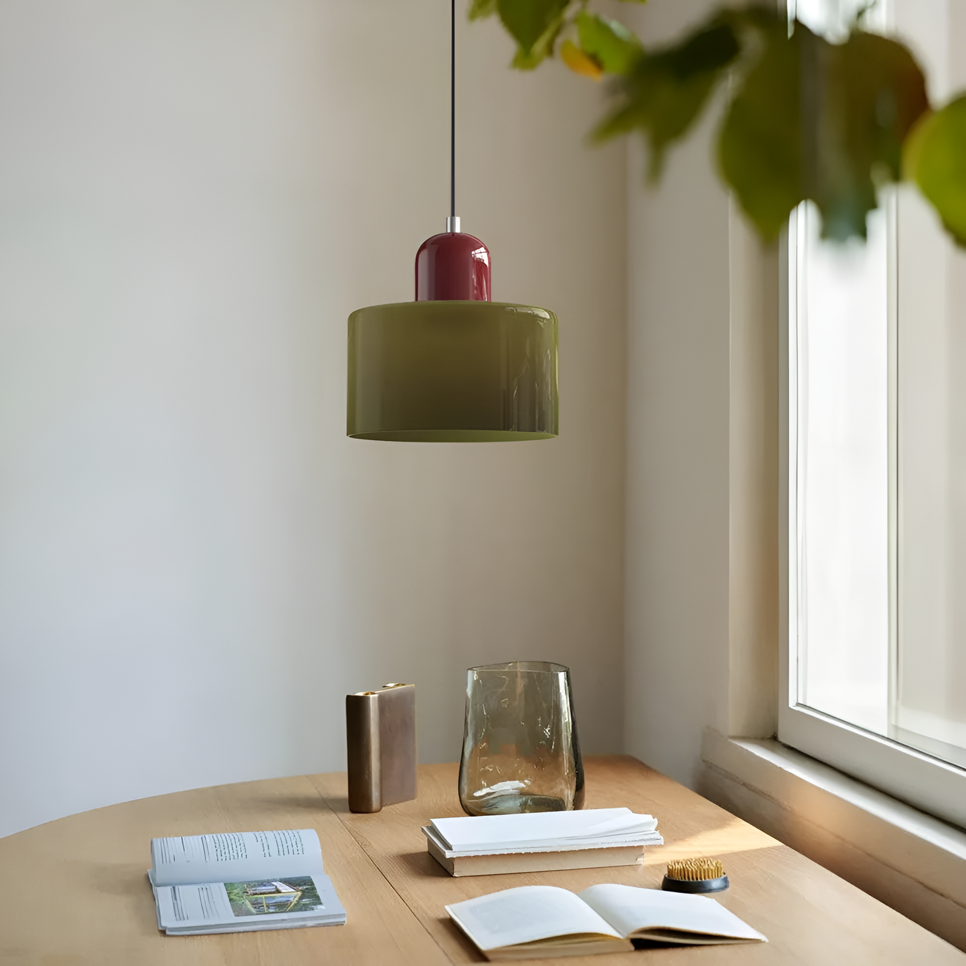 Casa Lumière Scandinavische Glazen Hanglamp - Metalen basis in twee tinten