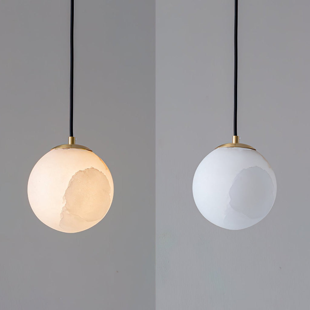 Casa Lumière Alabaster Wereldbol Hanglamp - Natuursteen Design