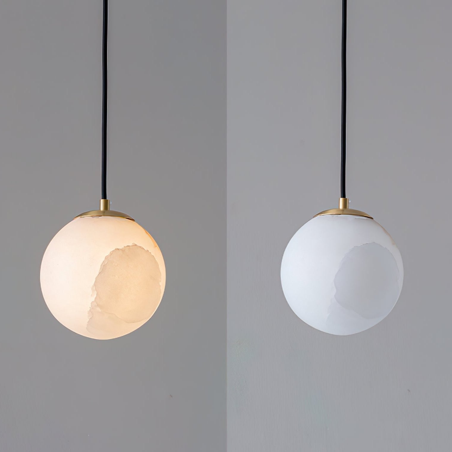 Casa Lumière Alabaster Wereldbol Hanglamp - Natuursteen Design