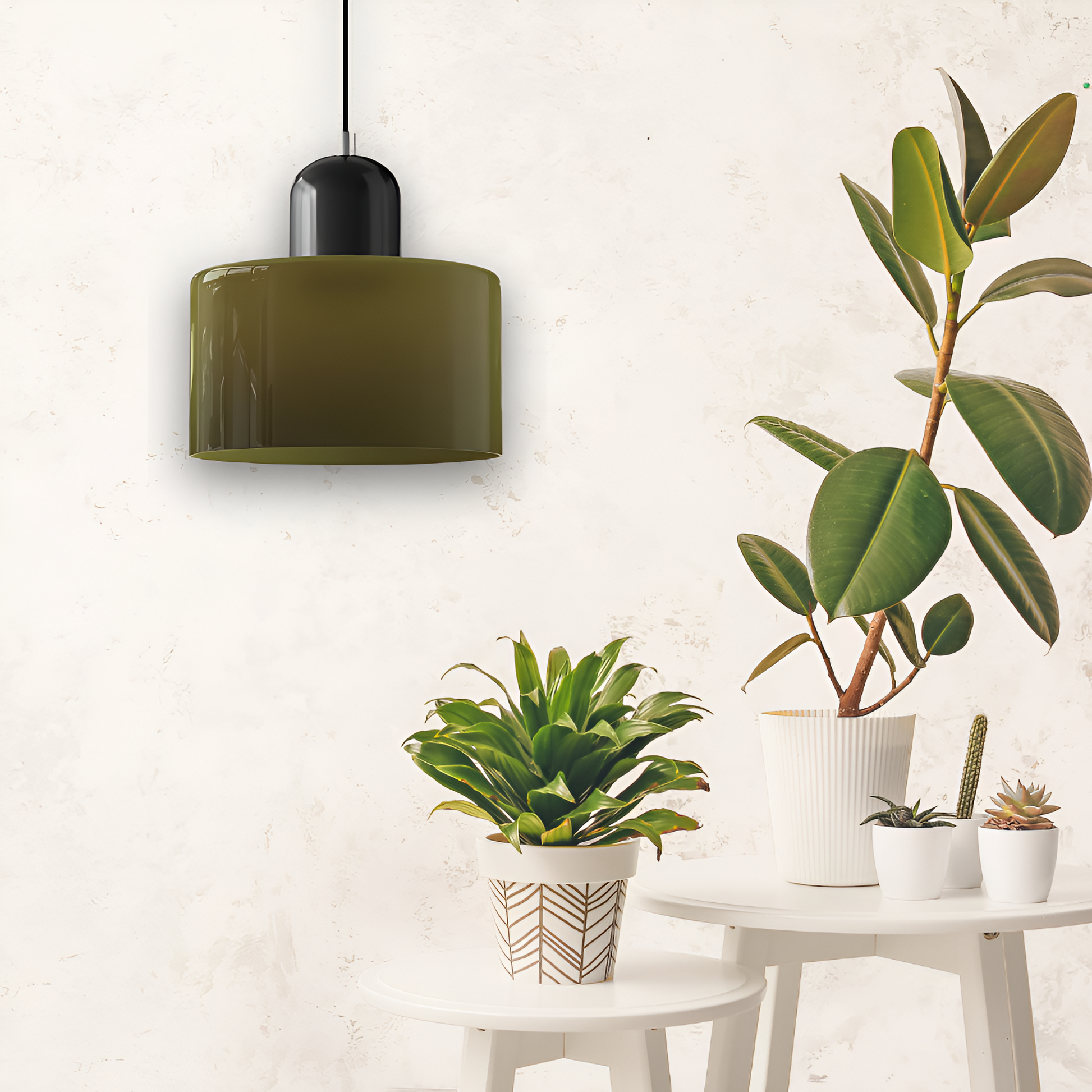 Casa Lumière Scandinavische Glazen Hanglamp - Metalen basis in twee tinten