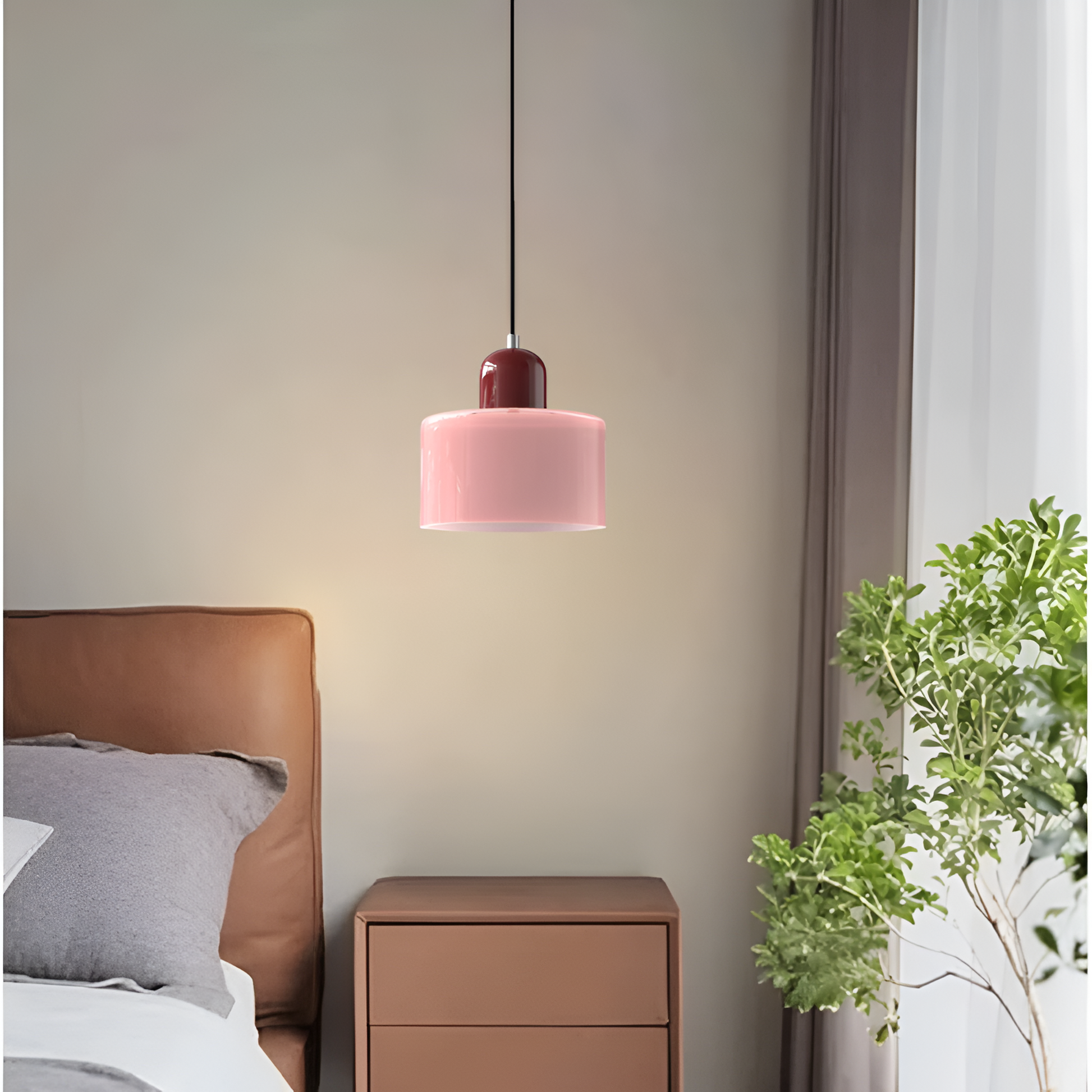 Casa Lumière Scandinavische Glazen Hanglamp - Metalen basis in twee tinten