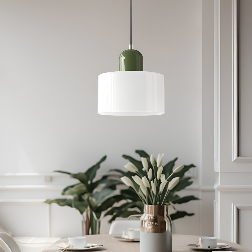 Casa Lumière Scandinavische Glazen Hanglamp - Metalen basis in twee tinten
