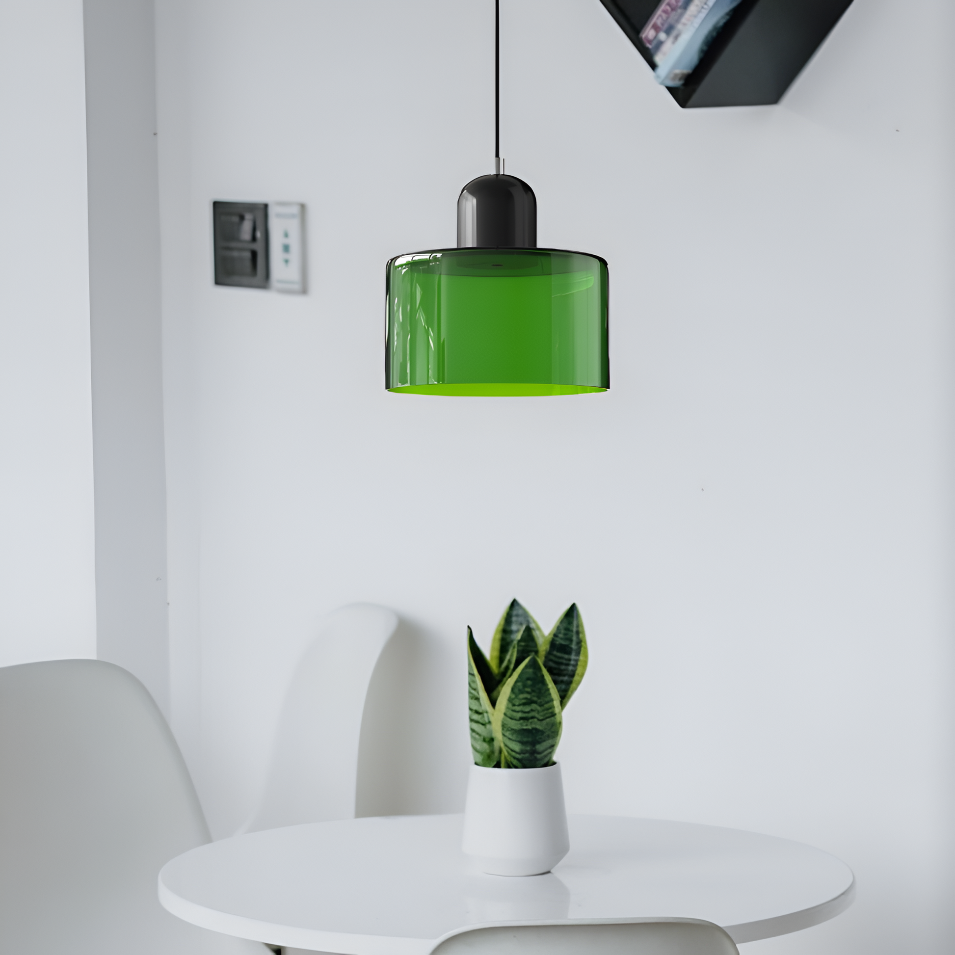 Casa Lumière Scandinavische Glazen Hanglamp - Metalen basis in twee tinten
