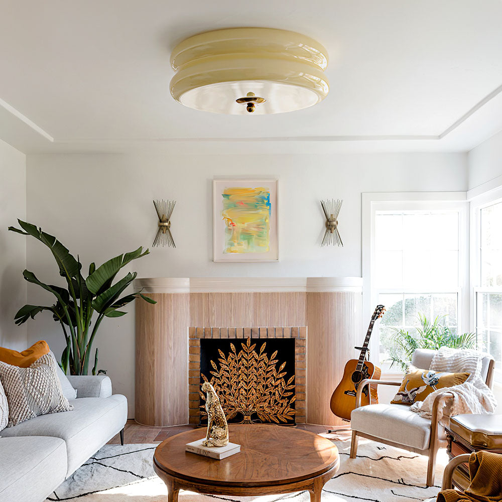 Casa Lumière Art Deco Plafondlamp met Warm Licht