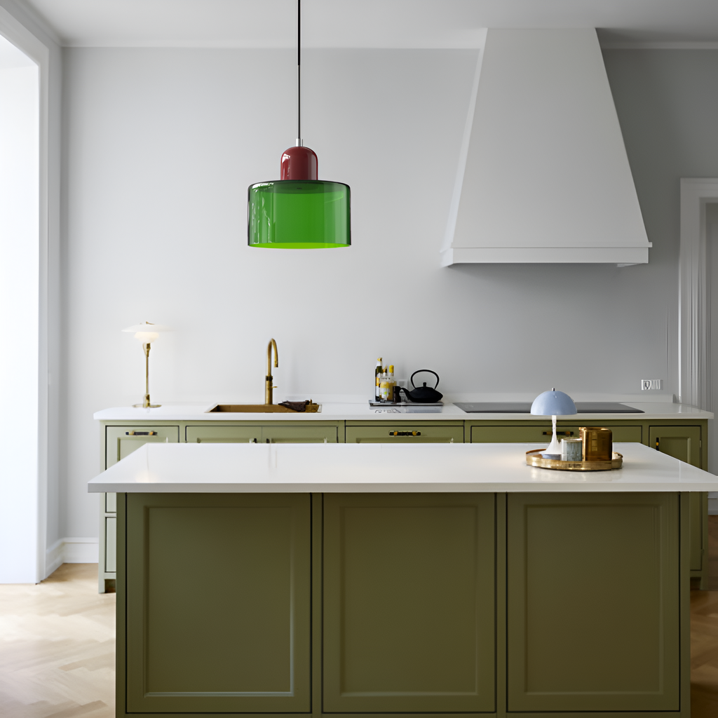 Casa Lumière Scandinavische Glazen Hanglamp - Metalen basis in twee tinten