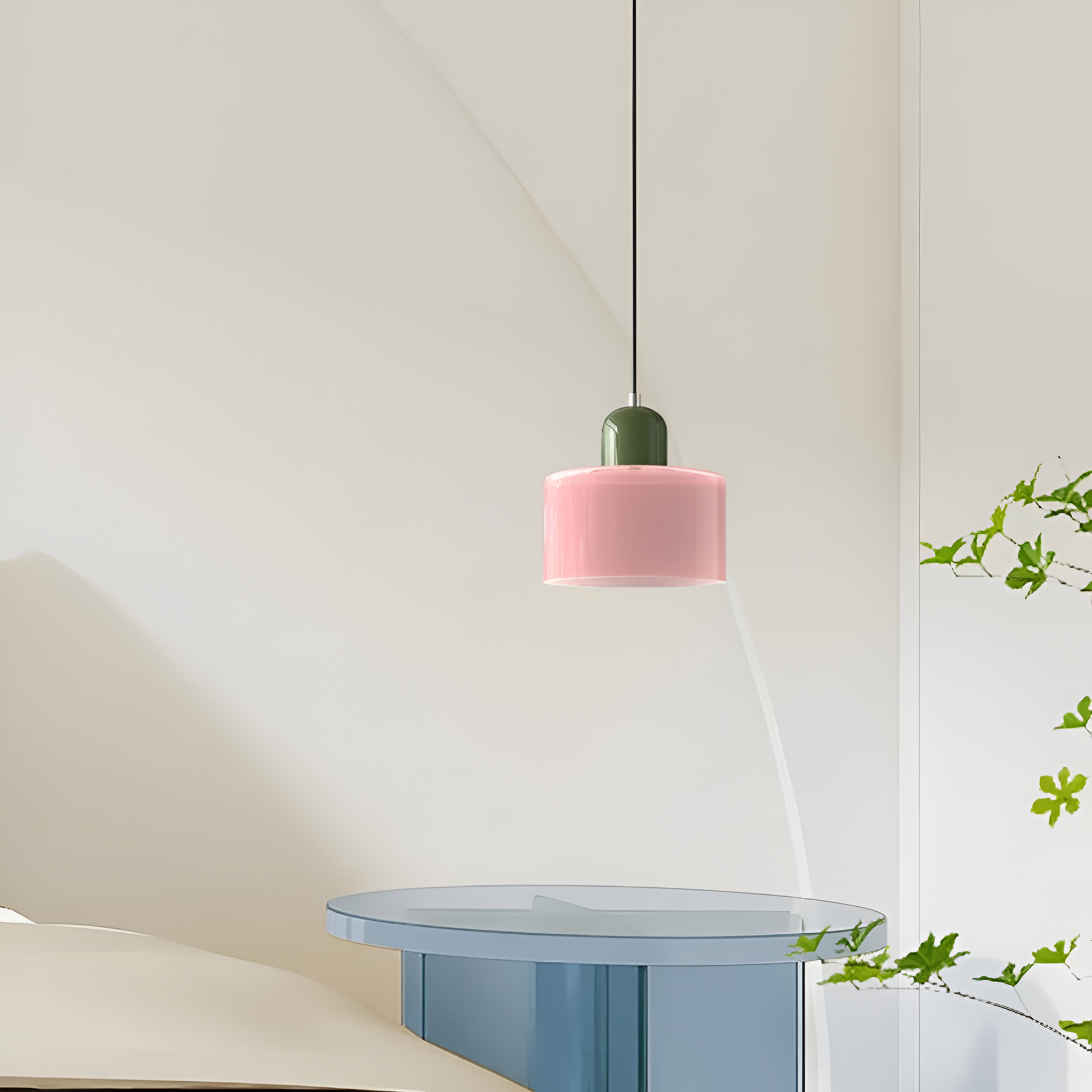 Casa Lumière Scandinavische Glazen Hanglamp - Metalen basis in twee tinten