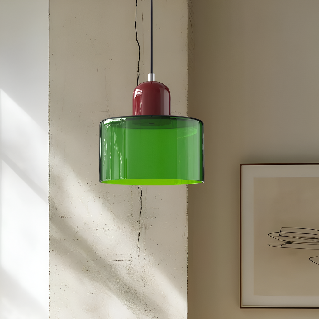 Casa Lumière Scandinavische Glazen Hanglamp - Metalen basis in twee tinten