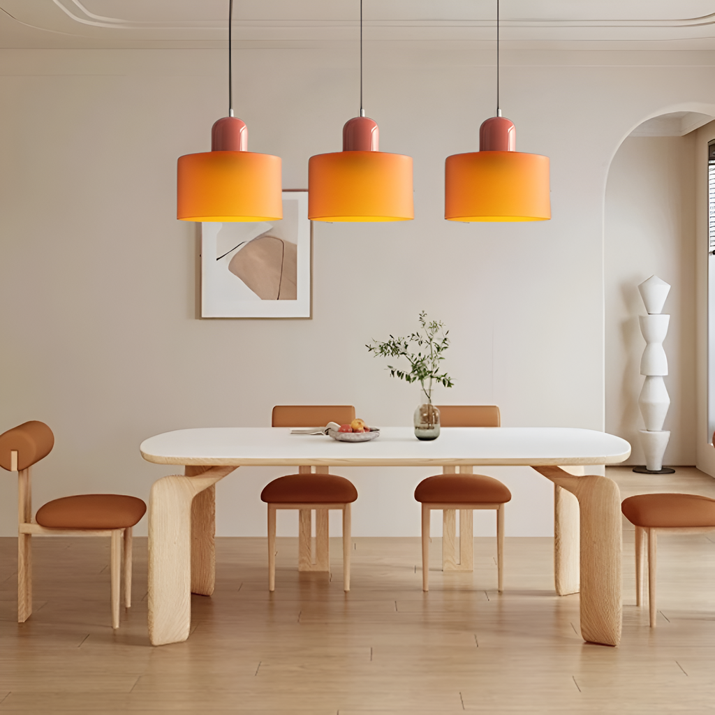 Casa Lumière Scandinavische Glazen Hanglamp - Metalen basis in twee tinten