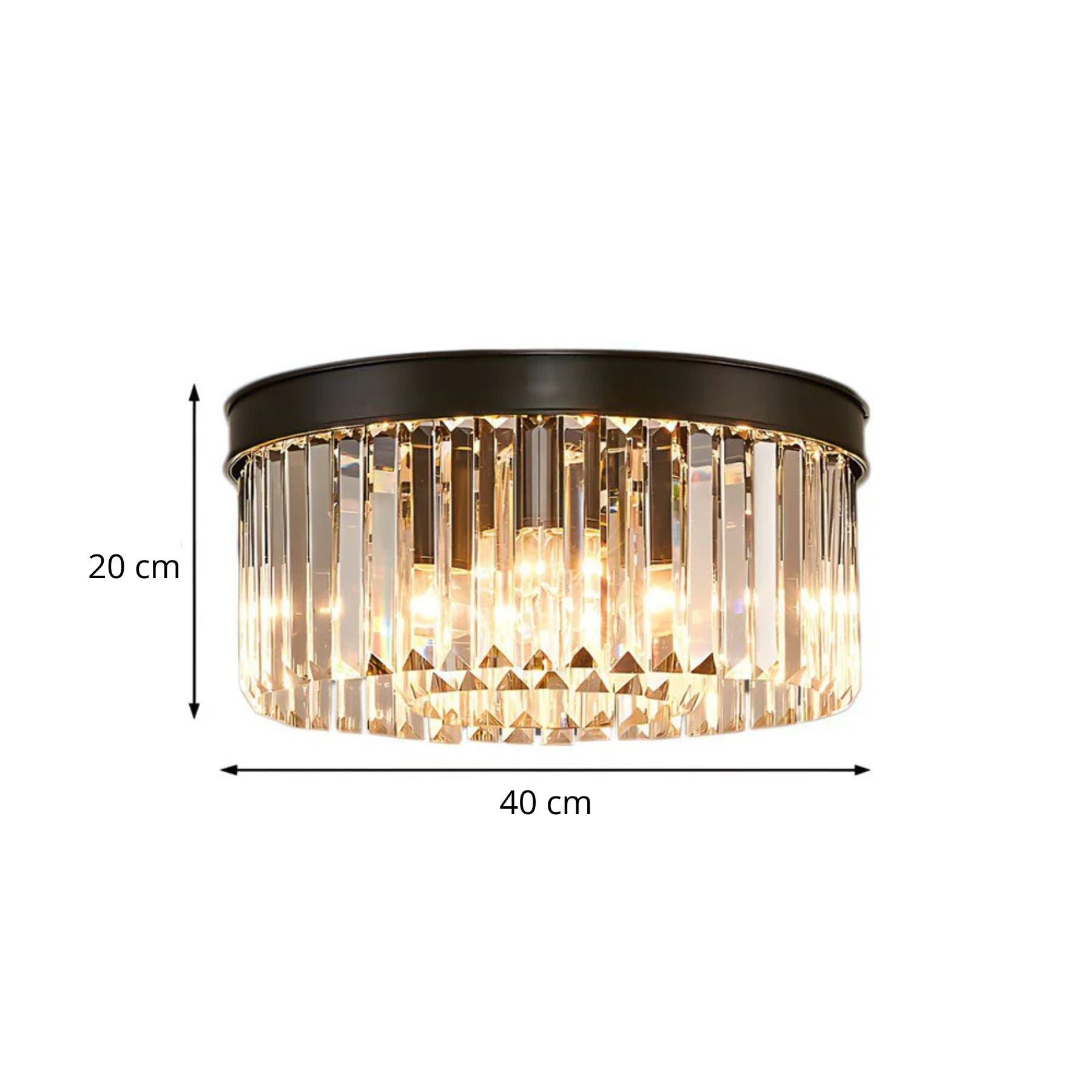 Casa Lumière Plafondlamp - Luxe Kristallen met Warme Plafondverlichting
