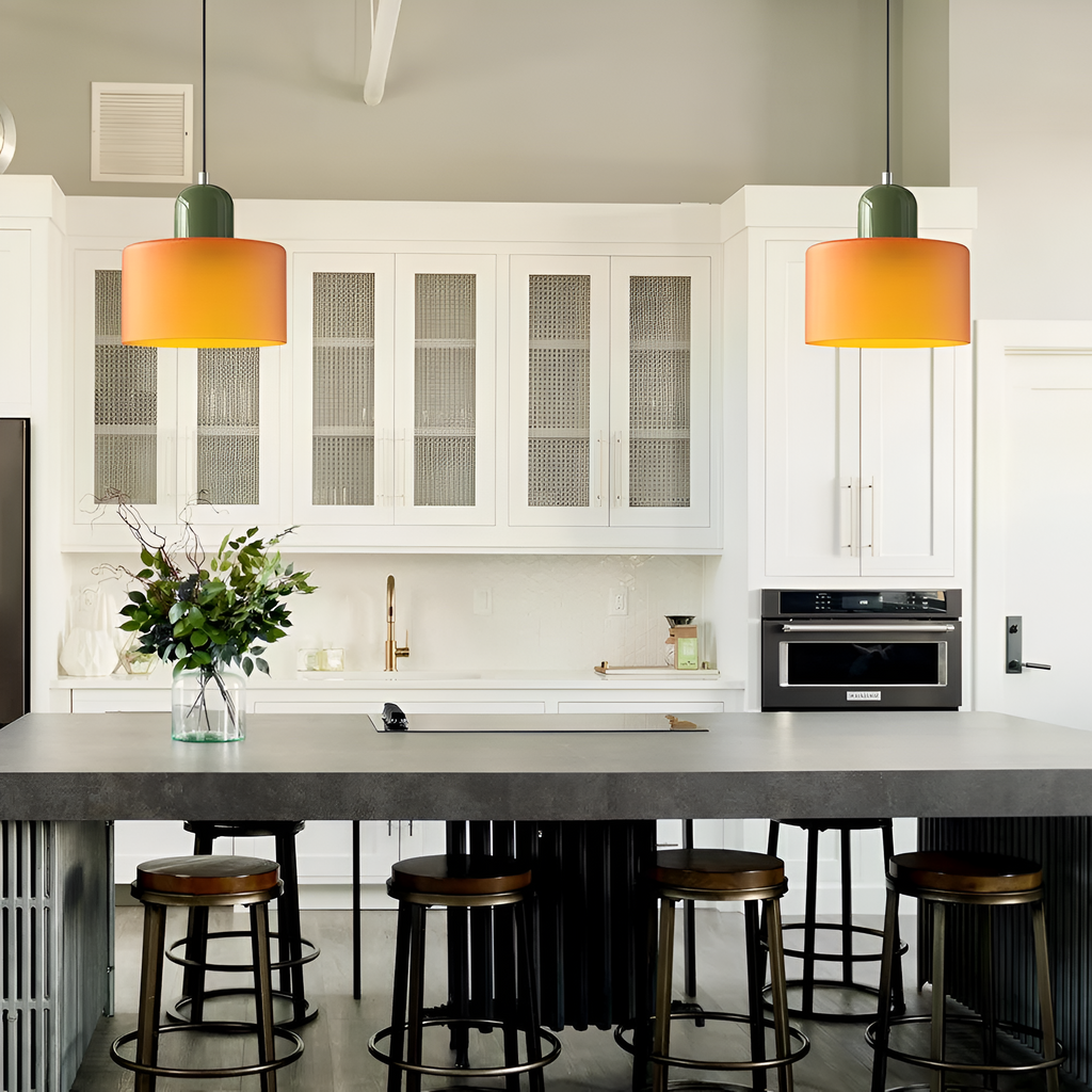 Casa Lumière Scandinavische Glazen Hanglamp - Metalen basis in twee tinten