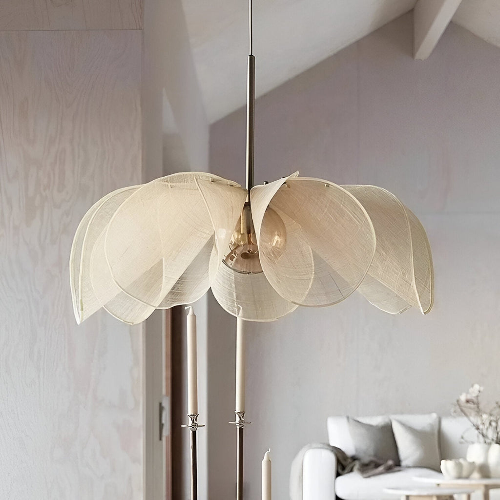 Casa Lumière Nordic Flower Hanglamp - Sculpturale Fabric Design Verlichting