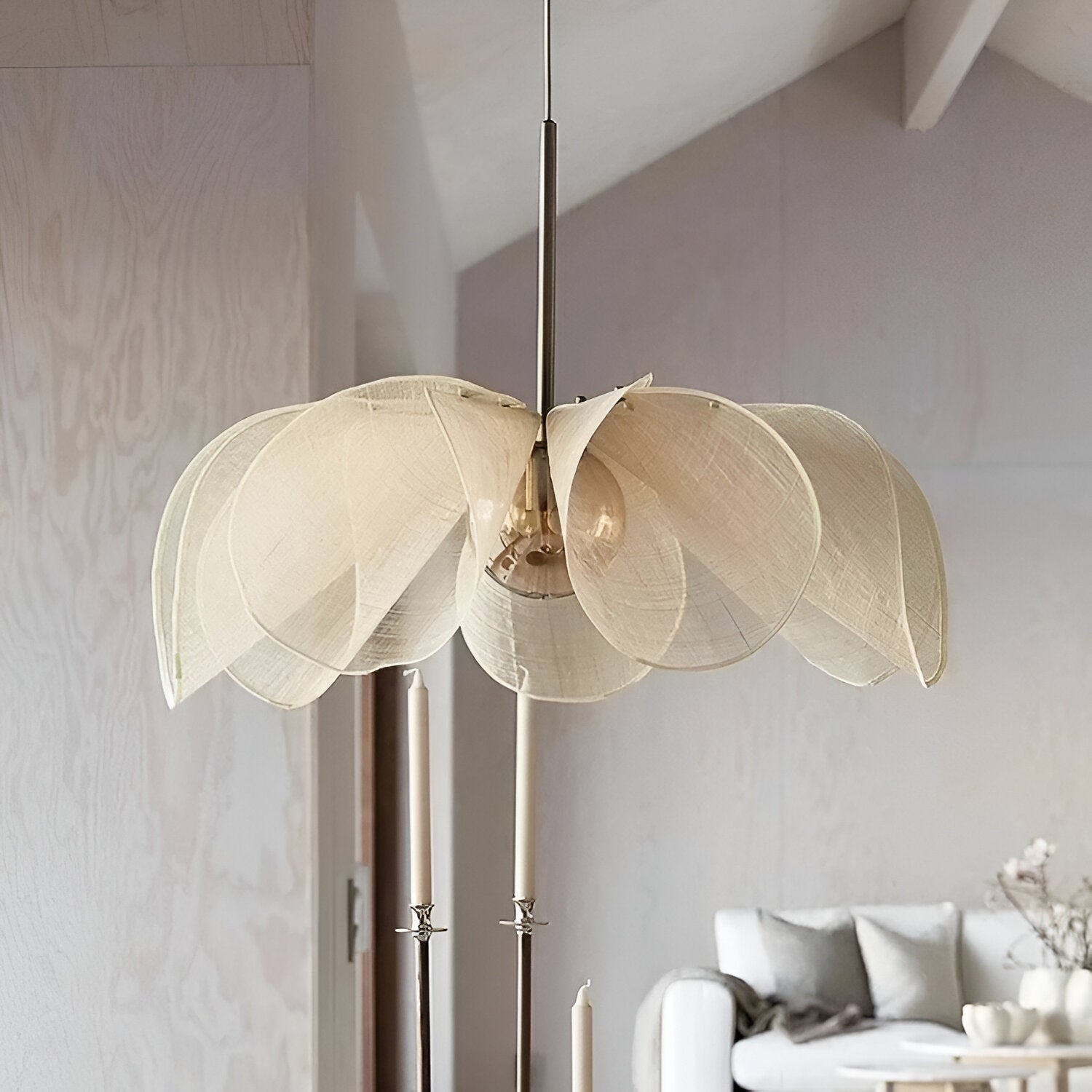 Casa Lumière Nordic Flower Hanglamp - Sculpturale Fabric Design Verlichting