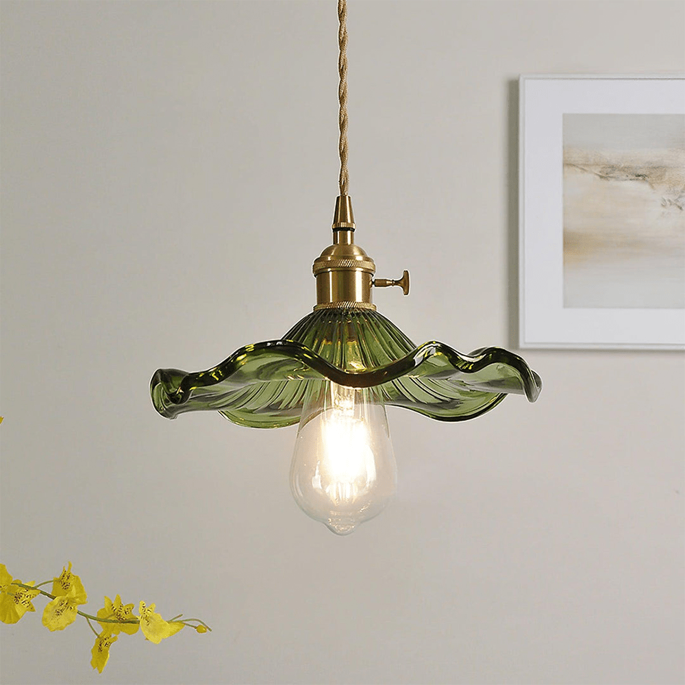 Casa Lumière Stijlvolle Hibiscusbloem Hanglamp - Glas Retro Design