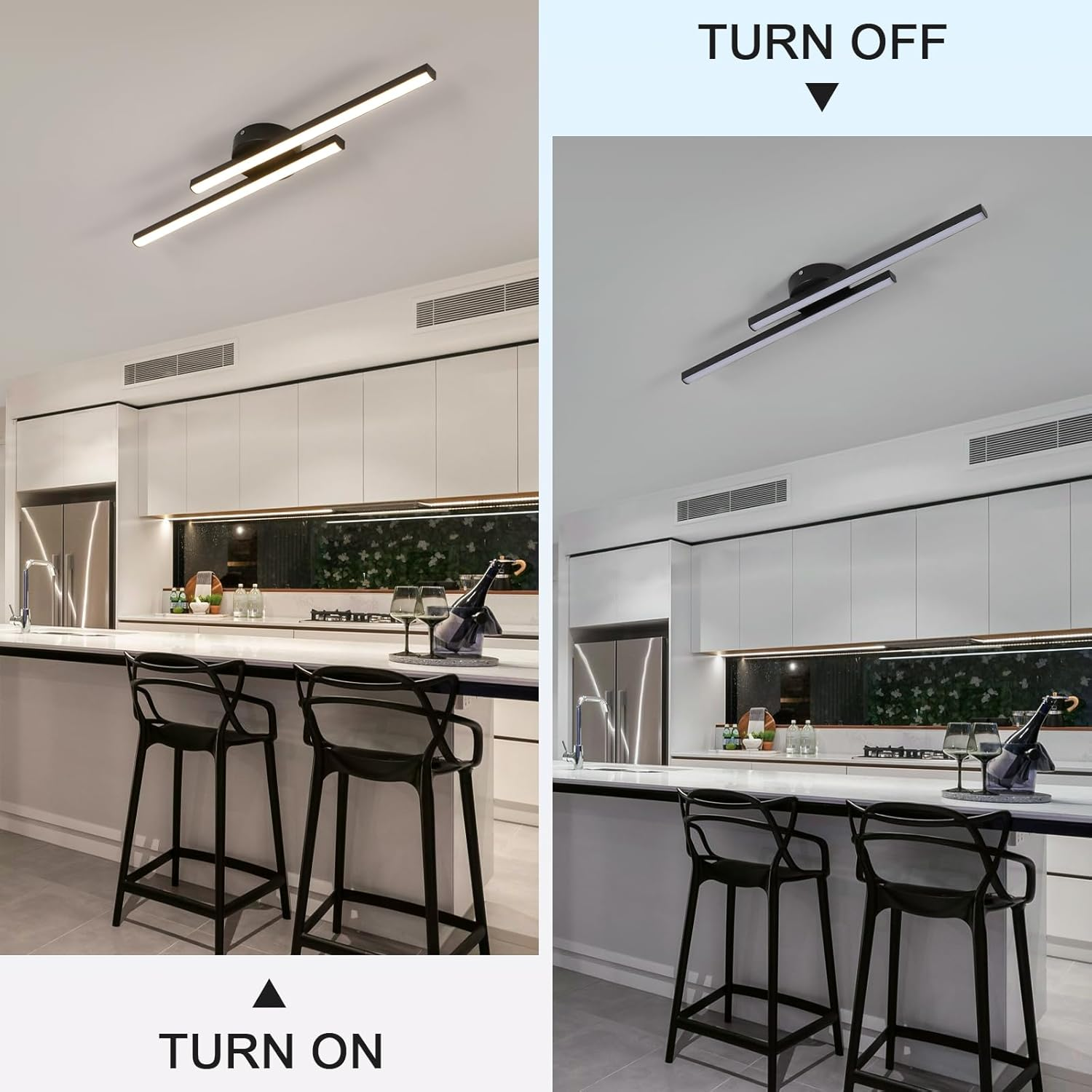 Casa Lumière Longstrip Plafondlamp - Moderne LED Plafondverlichting Zwart