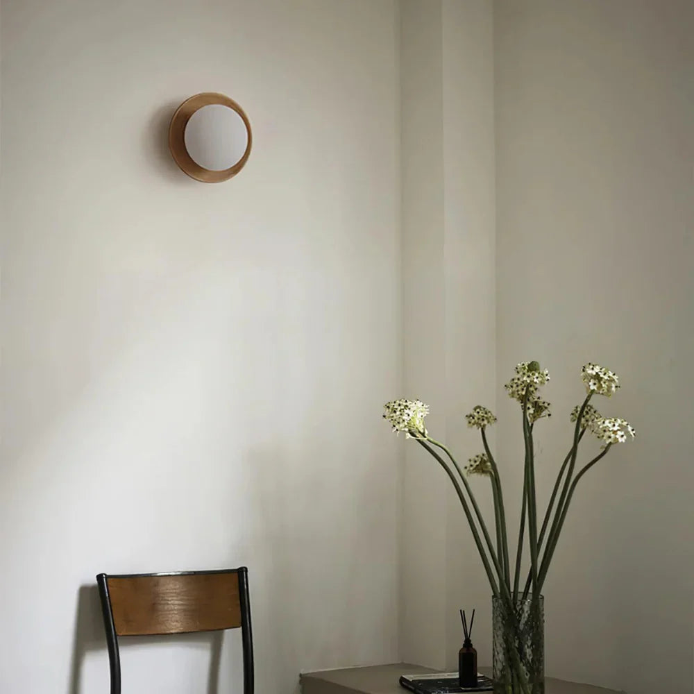Casa Lumière Nordic Minimalist Houten Wandlamp - Warme LED Sfeerverlichting Woonkamer, Slaapkamer & Hal