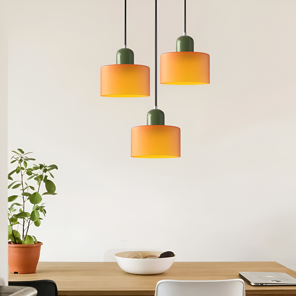 Casa Lumière Scandinavische Glazen Hanglamp - Metalen basis in twee tinten