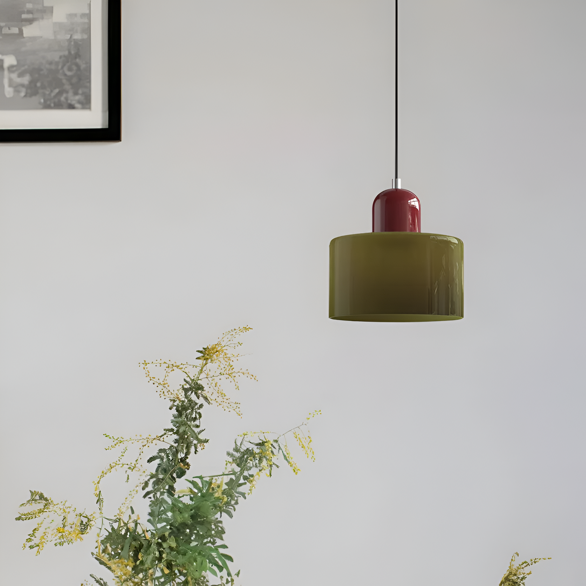 Casa Lumière Scandinavische Glazen Hanglamp - Metalen basis in twee tinten