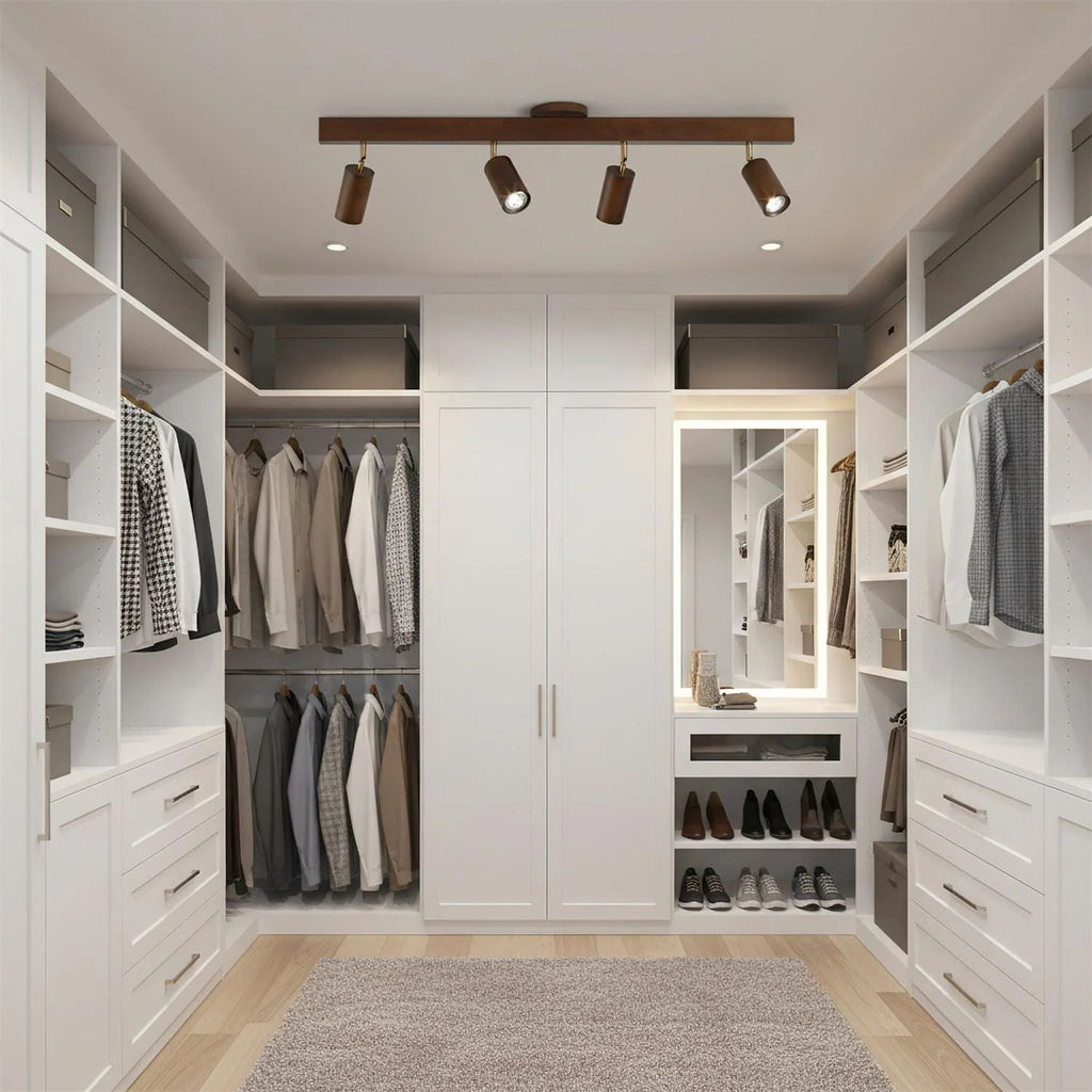 Casa Lumière Houten Track Plafondlamp - Warm Spotverlichting