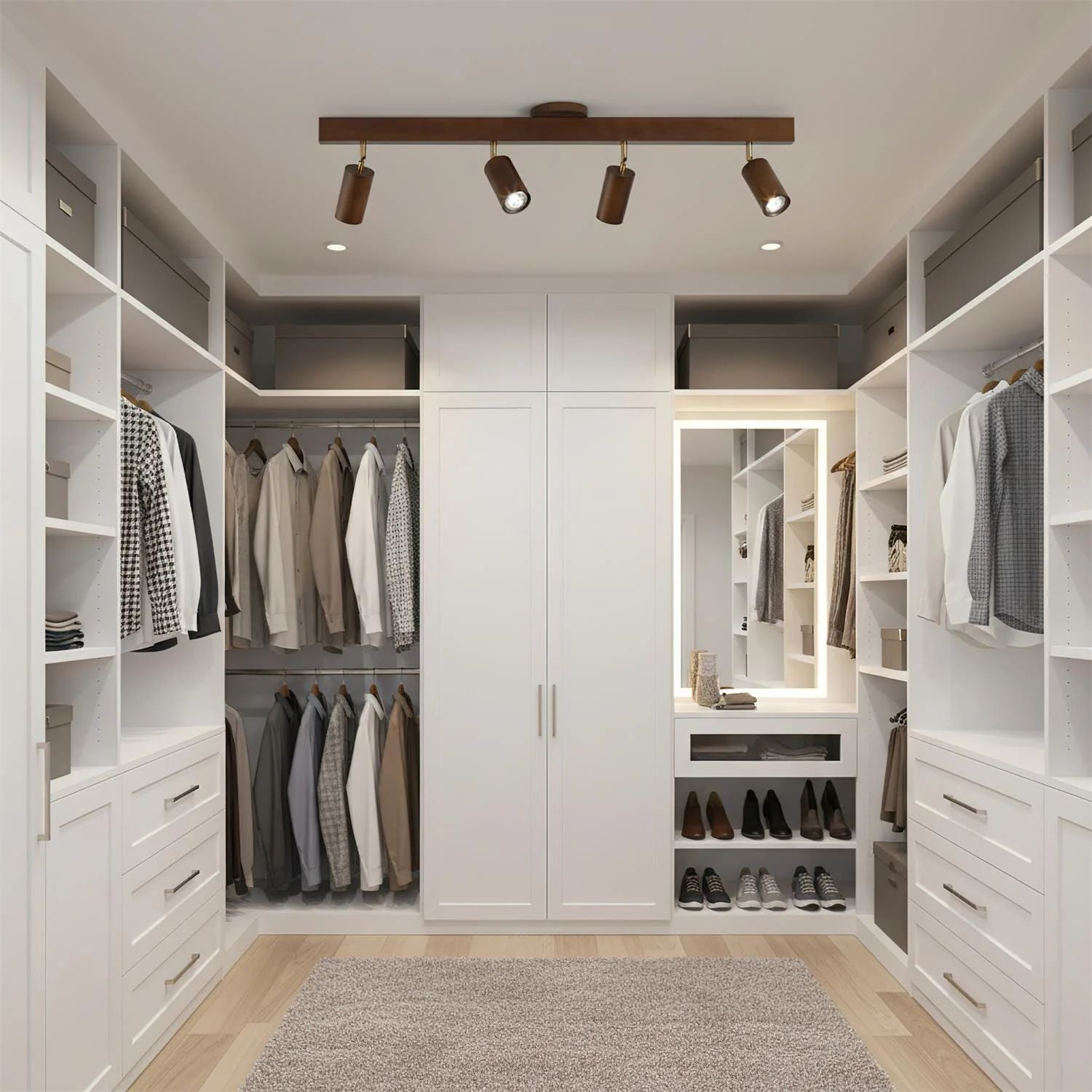 Casa Lumière Houten Track Plafondlamp - Warm Spotverlichting