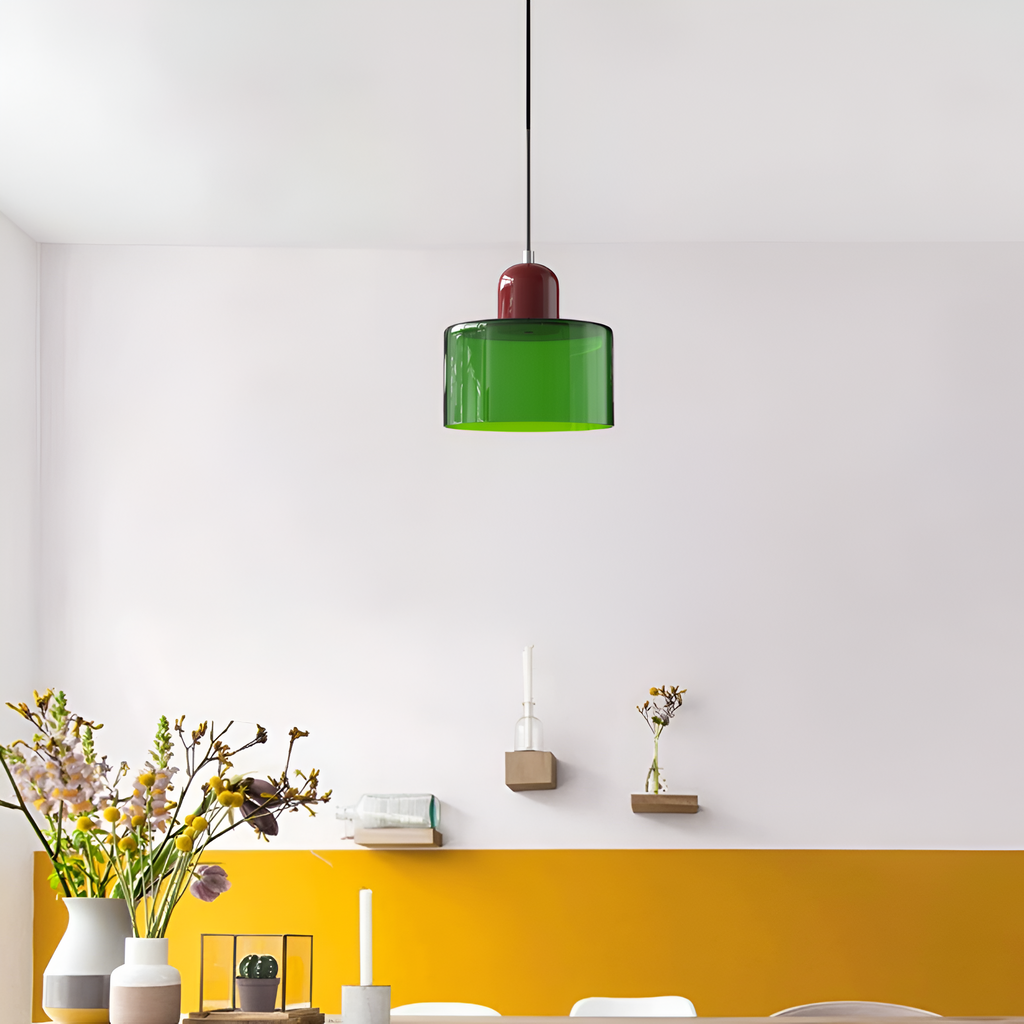 Casa Lumière Scandinavische Glazen Hanglamp - Metalen basis in twee tinten